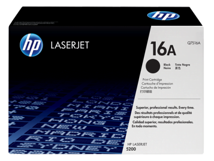 HP 16A Black Original LaserJet Toner Cartridge (Q7516A)