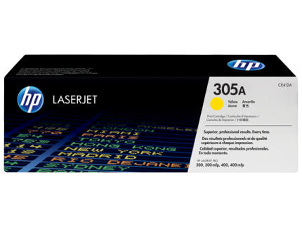 HP 305A Yellow Original LaserJet Toner Cartridge (CE412A)