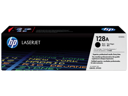 HP 128A Black Original LaserJet Toner Cartridge (CE320A)