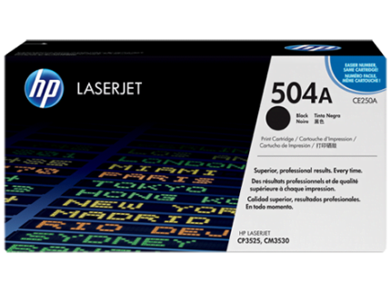 HP 504A Black Original LaserJet Toner Cartridge (CE250A)