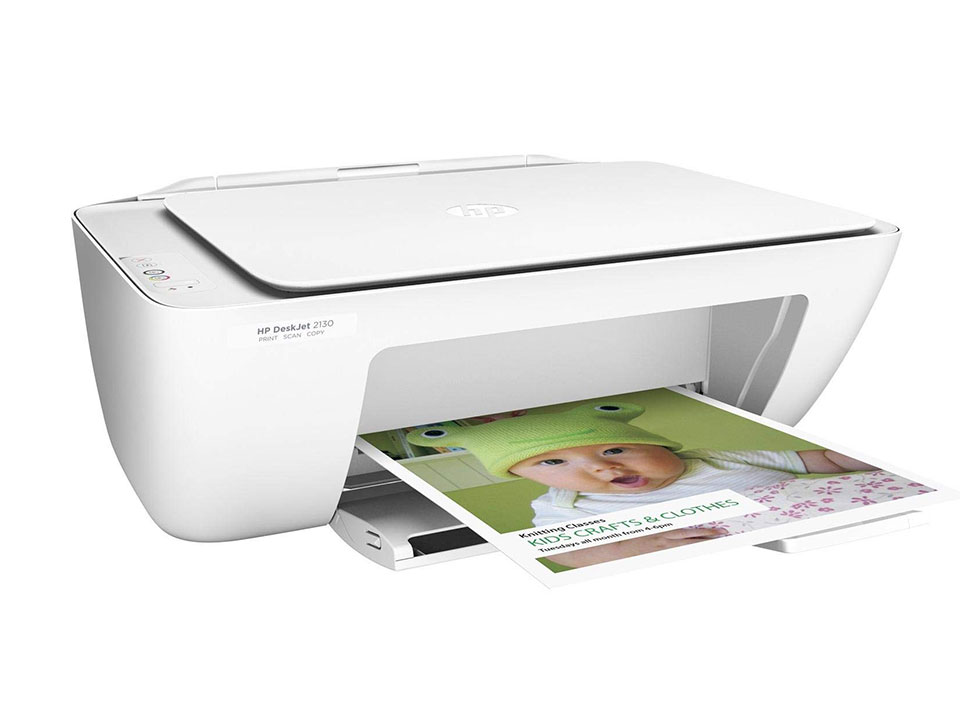 HP DeskJet 2130 Printer - All-in-One Color Printer - White HP DeskJet 2130 Printer - All-in-One Color Printer - White
