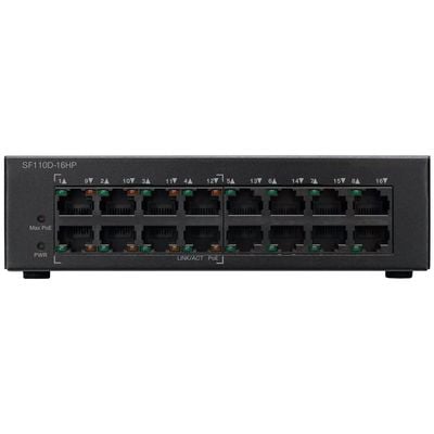 Cisco 110 Series SF110D-16HP-EU Unmanaged Switches with Zero Configuration Required