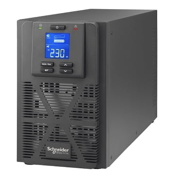Easy SRVS1KI UPS 1 Ph On-Line, 1000VA, Tower, 230V, 3x IEC C13 outlets, Intelligent Card Slot, LCD