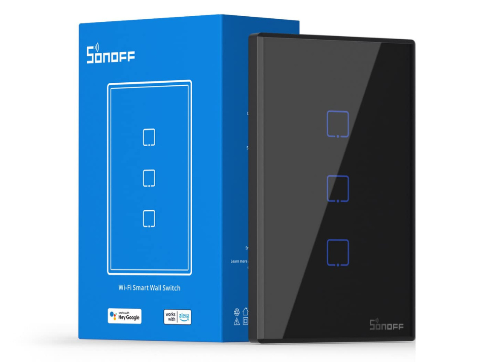 WiFi Wall Switches - TX T3US3C Black WiFi Wall Switches - TX T3US3C Black